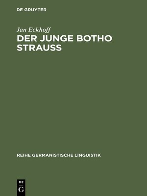 cover image of Der junge Botho Strauß